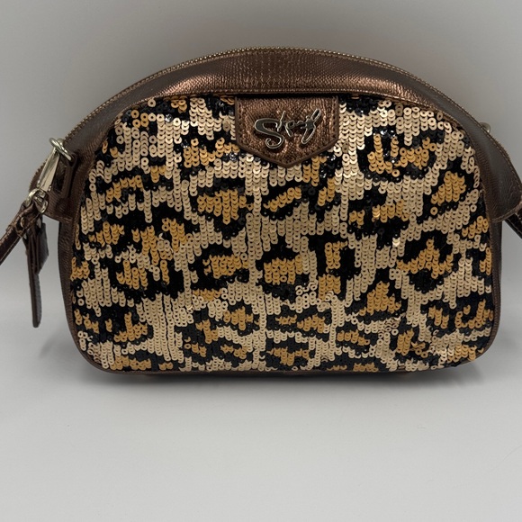 Sharif Gold and Black Sequin Crossbody or Clutch